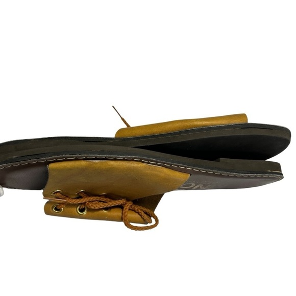 Kino Leather Lace Up Slip Ons Made In Key West Florida Sz 10 - Picture 9 of 12